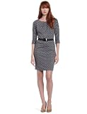 Trina Turk Womens Three-Quarter Sleeve Romano Dress