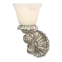 Royce Lighting RW2156/1GLOES Tuscany One-Light Wall Bracket Olde English Silver with Stone Alabaster Globe. Can be mounted either upwards or downwards