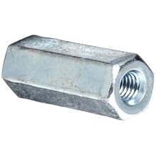 Grade 2H Carbon Steel Coupling Nut, UNC 2B Threads, 5/16"-18 Thread Size, Pack Of 30