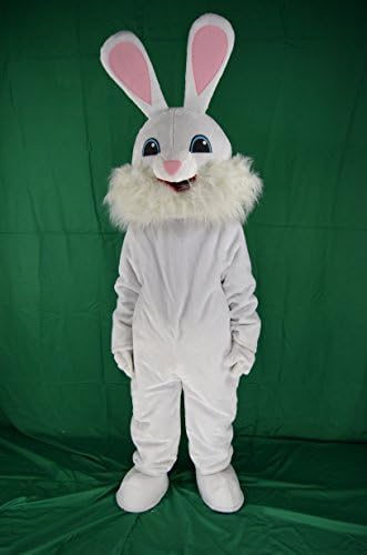 Rabbit Bunny Mascot Costume Bunny Costume Easter Costume (White)