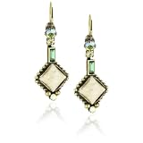 Sorrelli Water Lily Crystal and Opaque Dangle Gold-