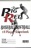 2 Pack! Big Red Detailed Baseball/Softball Scorebook - 18 Player Version
