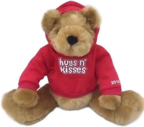 Red Hoodie Bear "Special Edition 2016 Collectable" Plush Cuddly Valentine Hoodie Teddy Bear (12 in) Red Hoodie Says "Hugs n' Kisses". 2016 on the Sleeve