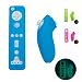 BLUE GLOW in DARK Nintendo Wii Remote Control + Nunchuk Silicone Skin Protector Cover Case (Many Colors Available)