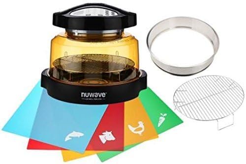NuWave Pro Plus 8-in-1 Digital Oven w/ Additional Metal Rack and Stainless Steel Extender Ring (Black) by Hearthware, Inc