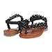 DREAM PAIRS GARDENIA Girl's Cute Flowers Embellished Elastic Strap Toe Ring Flat Summer Sandals