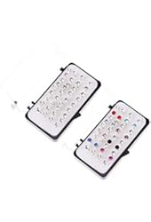 Stud Earring Lots 18 Pairs, Crystal Earring 36 Pieces Earring Set Stud on Nylon Posts
