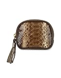 Ghibli Brown Python Leather Zip Coin Holder