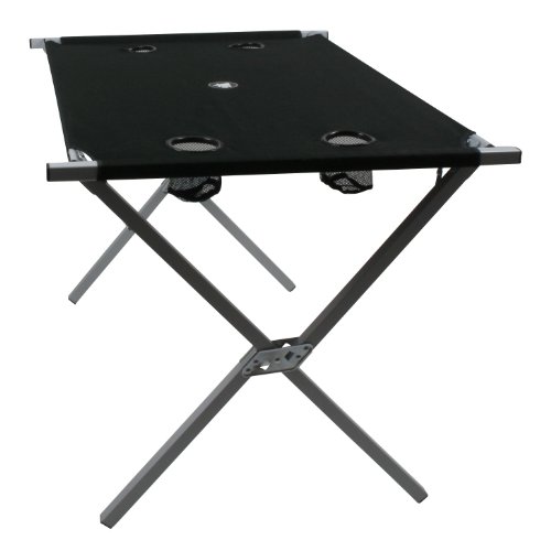 10T polyTAB Double Table camping Noir 110 x 70 x 70 cm