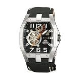 Orient Mens Power Reserve Semi-Skeleton Black Automatic Watch #CFTAB004B by Orient