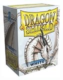 Dragon Shield Sleeves - WHITE - Standard Size Deck Protectors (100 ct)