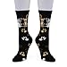 TeeHee Cat Lover Women's Cotton Crew Socks-Black