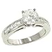 10 Channel Set Princess Diamond Ring .50cttw (CZ ctr)