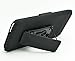 Zuzo Rubberized Ribbed Case With Kick-Stand Belt Clip Holster For iPhone 6 / 6S - Black