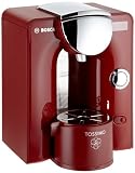 Bosch TAS5543 Tassimo T55 Multi-Getr�nke-Automat mit Chrom Designapplikationen in Lucent Red / Intelligente Getr�nkeerkennung