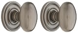 Tools & Hardware : Baldwin 5425.151.PRIV Egg Knob Privacy Set, Antique Nickel