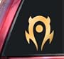 World of Warcraft Horde Vinyl Decal Sticker - Mirror Gold