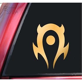 World of Warcraft Horde Vinyl Decal Sticker - Mirror Gold