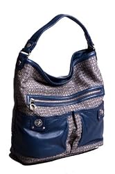 Marc by Marc Jacobs Logo Jacquard Faridah Shoulder Bag Blue