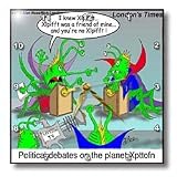 Alien Political Debates - 10x10 Wall Clock