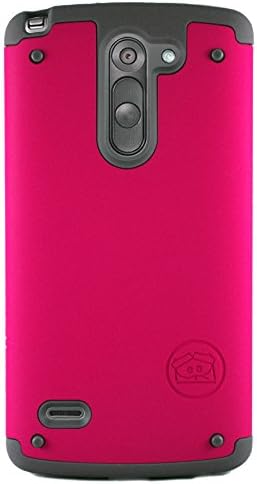 LG G3 Stylus D690 Case Cover - Zadikase Retail Packaging - Free Screen Protector Film - Pink/Grey
