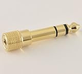 LE QUALITY HEADPHONE ADAPTER STEREO GOLD PLUG 1/4" (6.3mm) Male to 1/8" (3.5mm) Female