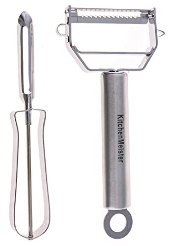 Stainless Steel Vegetable and Fruit Handheld Peeler, Set of 2