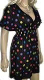 New M&S Black Polka Dot Beach Strappy Dress in womens size 12 - 16