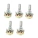 uxcell B100K 100K Ohm Adjustment Single Linear Rotary Taper Potentiometer 5 Pcs