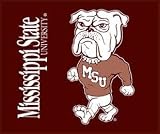 Mississippi State Bulldogs 60 X 50 Woven High Pile Throw Blanket (Bie)