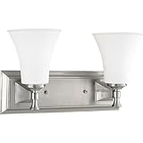 Progress Lighting P3132-09 2-Light Bath Fixture, Brushed Nickel Progress Lighting P3132-09 2-Light Bath Fixture, Brushed Nickel