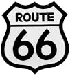 Route 66 Embroidered Patch White Iron-On Highway Road Sign Biker Emblem