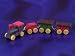 Miniature Painted Toy Railroad 4 pc Set