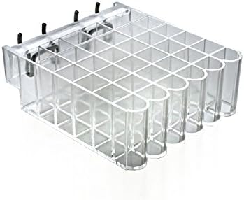 2 Pc New 36 Compartment Clear Cosmetic Pegboard/slatwall Tray 5"W x 5"D x 2.5"H