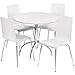 Worldstores - Small Dining Room Table White Mandy Dining Table