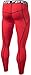 TSLA Men's Compression Pants - Cool Dry Athletic Sports Workout Running Tights Leggings Baselayer, Zero Red, Large