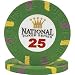 Set of 10 National Poker Series PaulsonR Chip $25 Green