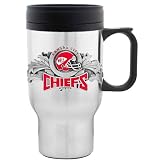 Kansas City Chiefs Stainless Steel 18 oz Beverage Travel Mug - NFL Football Fan Shop Sports Team Merchandise
