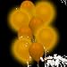 Lumi-Loons Balloon Lights, Light Up Gold Balloons, White Lights