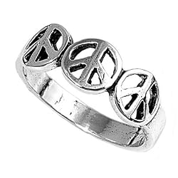 Sterling Silver Ring - 3mm Band Width - 7mm Face Height - Sizes: 4-10