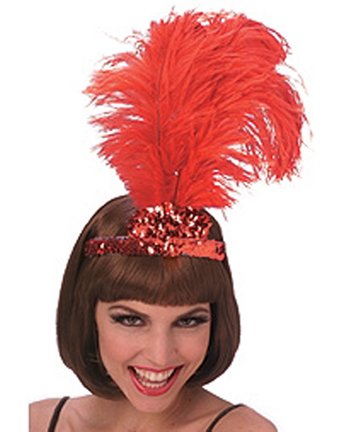 White Feathered Tiara Adult