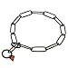 Herm Sprenger Black Stainless Steel Chain Collar with Long Links, 22 Inches Overall Length, 3 mm Wire Gauge