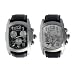 Geneva Mens Black Leather Band Watch