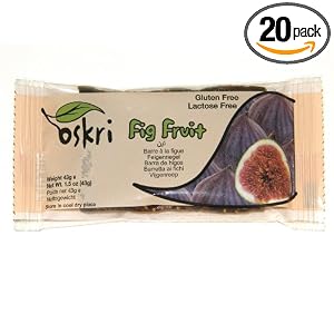 Oskri Honey Bar Fig, 1.5 Ounce Package (Pack of 20) by Oskri Organics