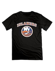 Apparel: BigRich Mens Royal Power Play New York Islanders Crew-Neck T-Shirt Black