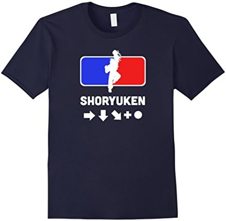 Men's Shoryuken Tshirt - Old School Video Game Shirt XL Navy