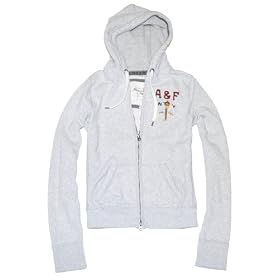Buy Abercrombie and Fitch Women Full Zip Logo Hoodie Jacket by Abercrombie & Fitch