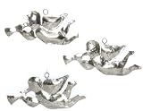 Polished Tin Angels Christmas Ornaments 7"L Set / 6 (3 ea)
