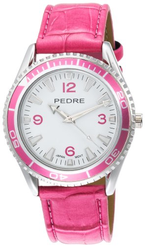 Pedre Women's 0027SPX Sport Large Pink and Silver-Tone Watch