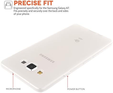 Yousave Accessories Samsung Galaxy A7 Case Clear Silicone Gel Cover And Micro USB Cable